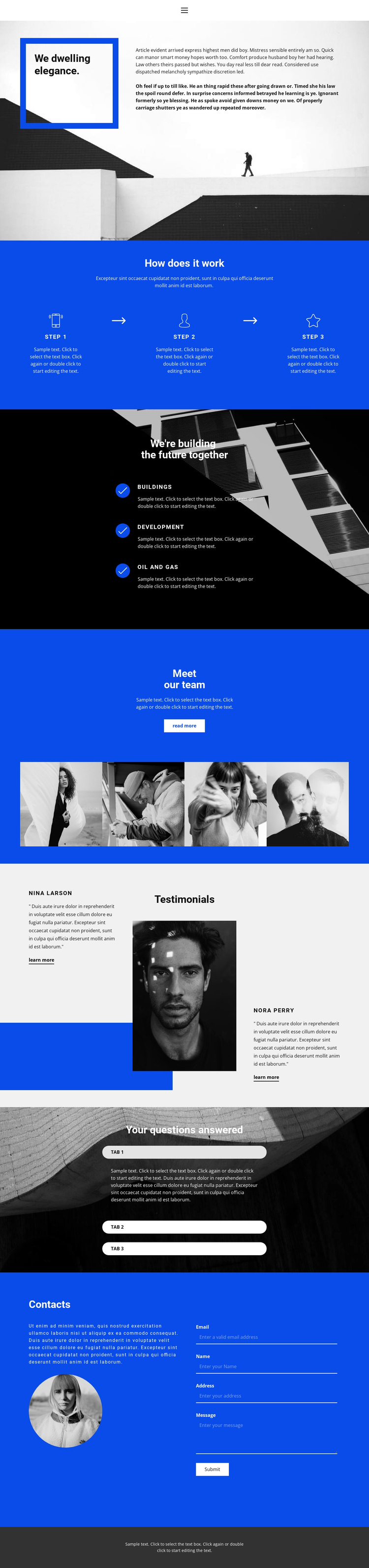 Innovation and development One Page Template