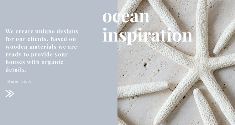 Ocean inspirations One Page Template