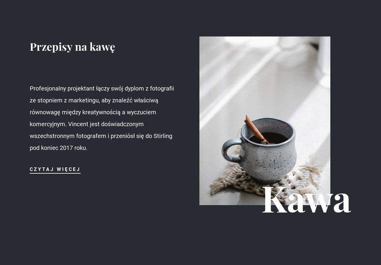 Rodzinne przepisy na kawę Szablon HTML5