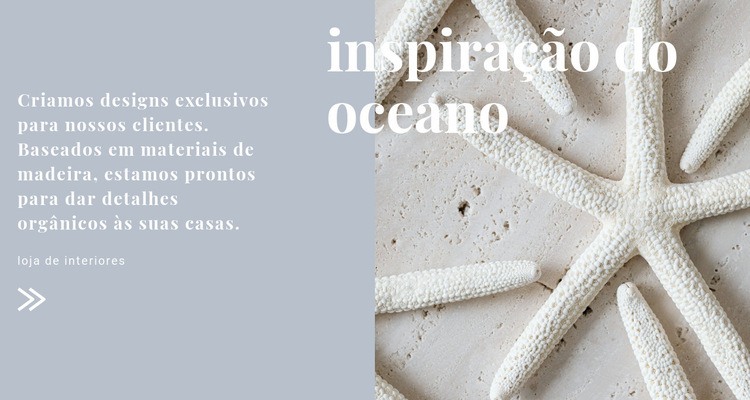 Inspirações do oceano Modelos de construtor de sites