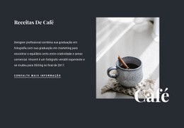 Receitas De Café Em Família - Modelo De Página HTML5