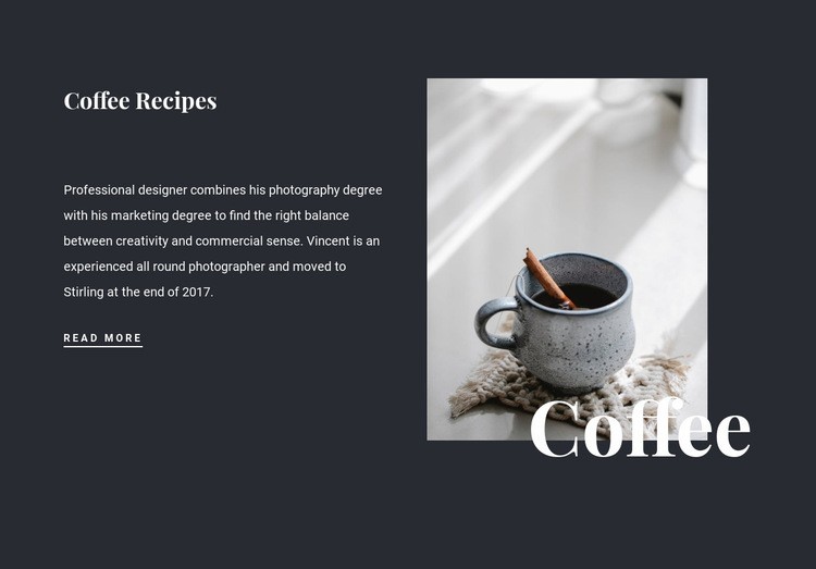 Familjekaffe recept Html webbplatsbyggare