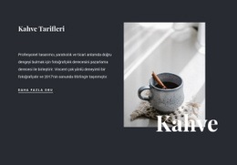 Aile Kahvesi Tarifleri - Tek Sayfalık Web Sitesi Şablonu