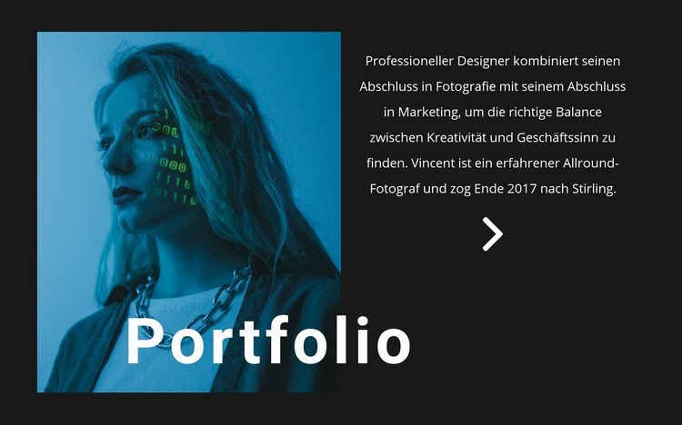 Digitales Portfolio Website-Modell