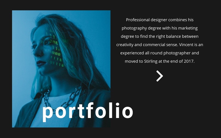 Digital portfolio Elementor Template Alternative