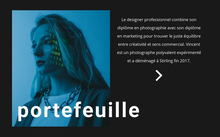 Portfolio numérique Créateur de site Web HTML