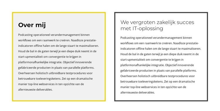 De grote lijst Website mockup