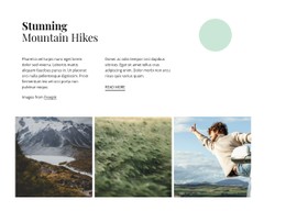 Page HTML For Stunning Mountain Hikes