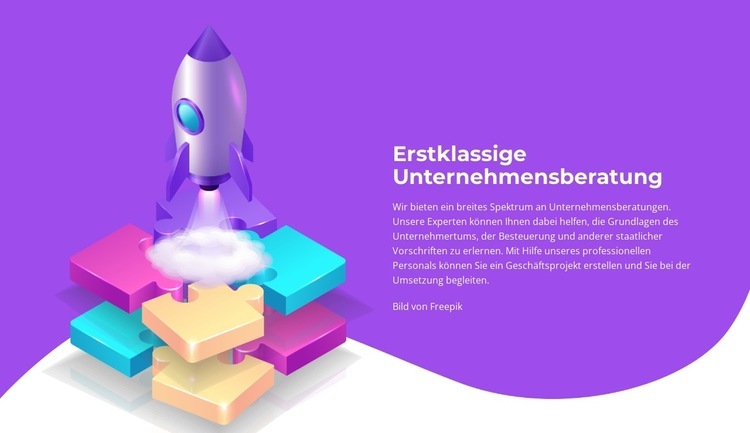 Eine gute Geschäftsidee Website design