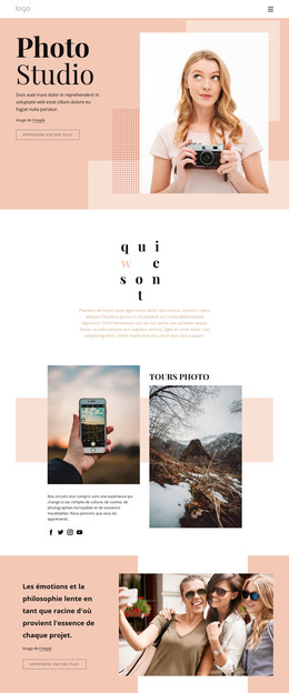 Cours De Photographie - Modèle HTML Et CSS