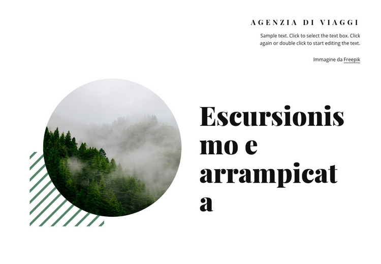 Escursionismo e arrampicata Modello HTML