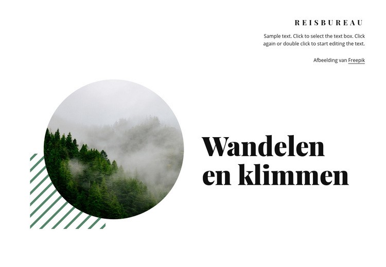 Wandelen en klimmen Sjabloon voor één pagina