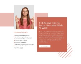 Page HTML For Focus Your Mind While At Work
