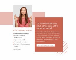 Concentrez Votre Esprit Au Travail - Conception De Site Moderne