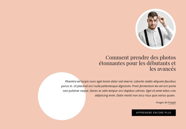 Des photos étonnantes pour les débutants et les avancés Conception de site Web