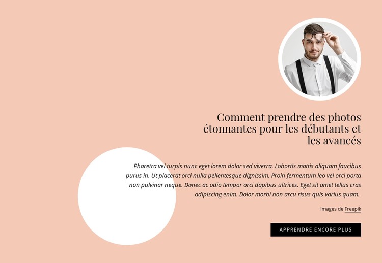 Des photos étonnantes pour les débutants et les avancés Modèle CSS