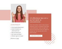 Sitesjabloon Voor Concentreer Je Op Het Werk