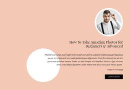 Landing Page Template For Amazing Photos For Begginers And Advanced