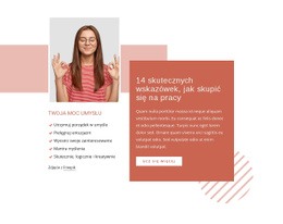 Skoncentruj Swój Umysł W Pracy - HTML Builder Online