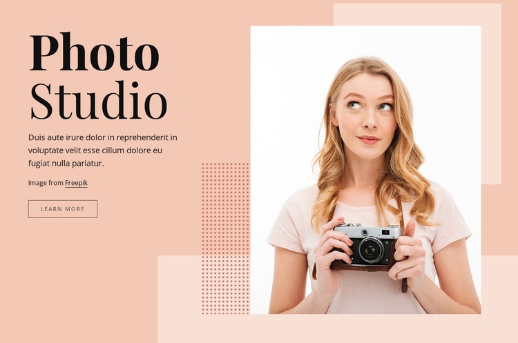 Photography studio Web Page Design