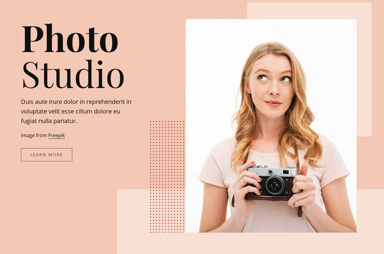 Photography studio Website Mockup