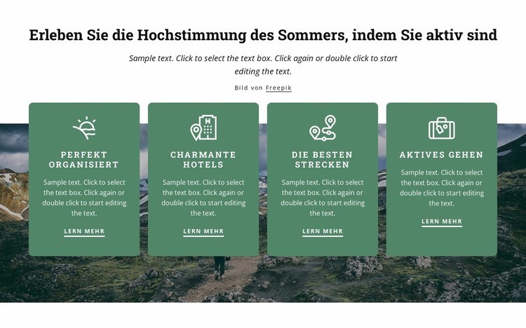 Ihr Urlaub ist in guten Händen Website Builder-Vorlagen