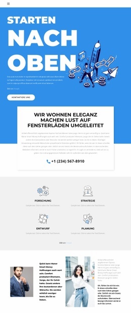 Ein Frischer Look - Moderne Landingpage