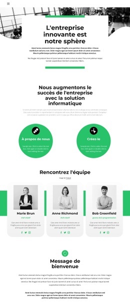 Un Nouveau Regard Sur L'Entreprise : Thème D'Une Page