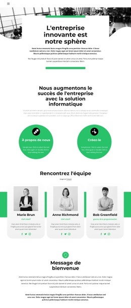 Un Nouveau Regard Sur L'Entreprise - Page De Destination Professionnelle