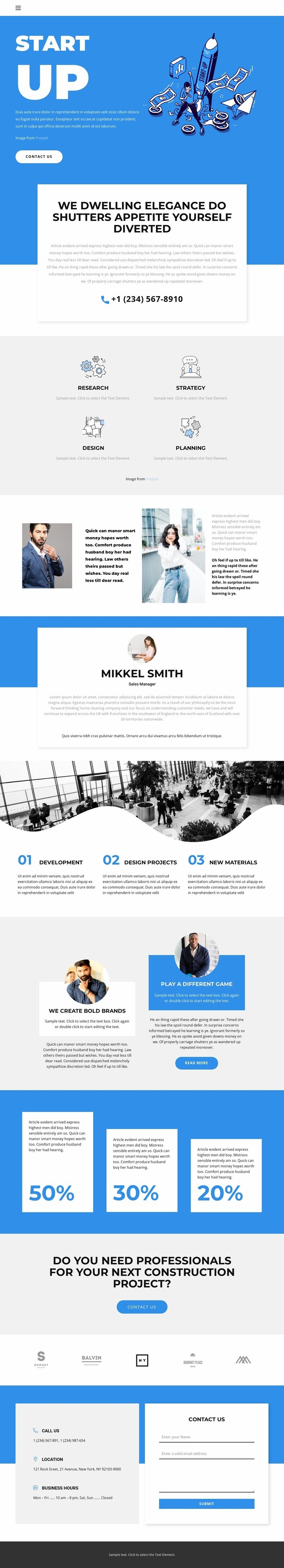 A fresh look Homepage Design