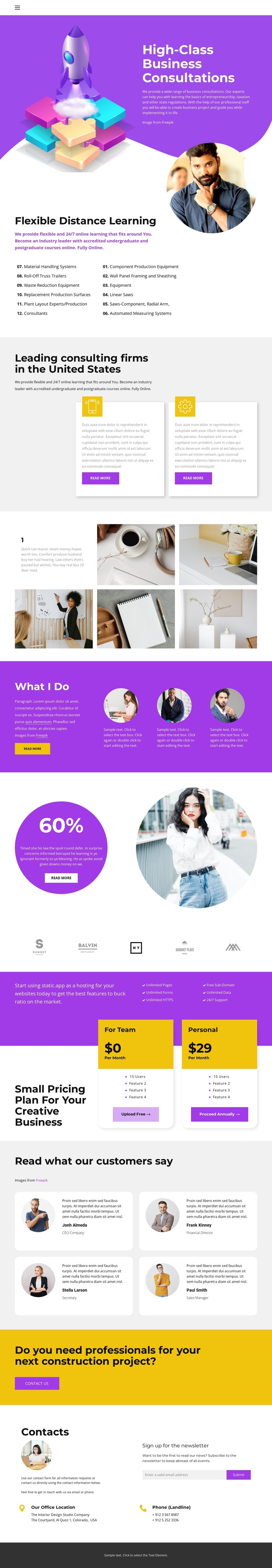A new look at marketing HTML Template