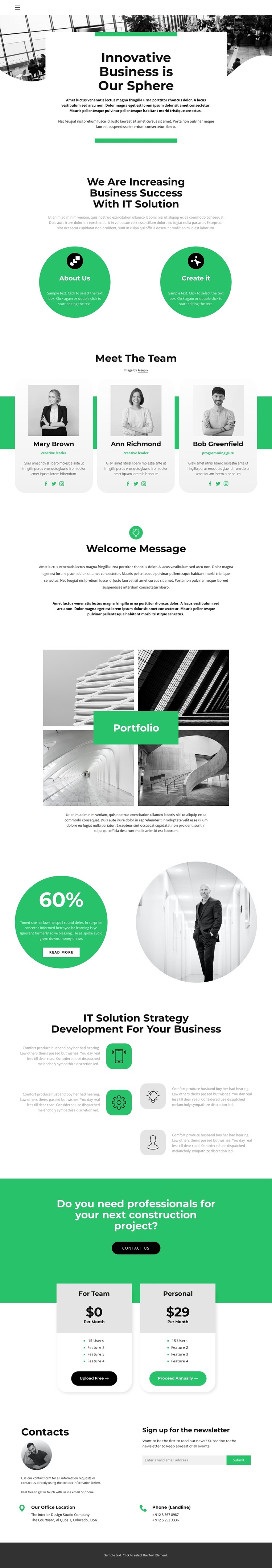 A fresh look at business HTML5 Template