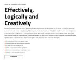 Text And List - Professional One Page Template