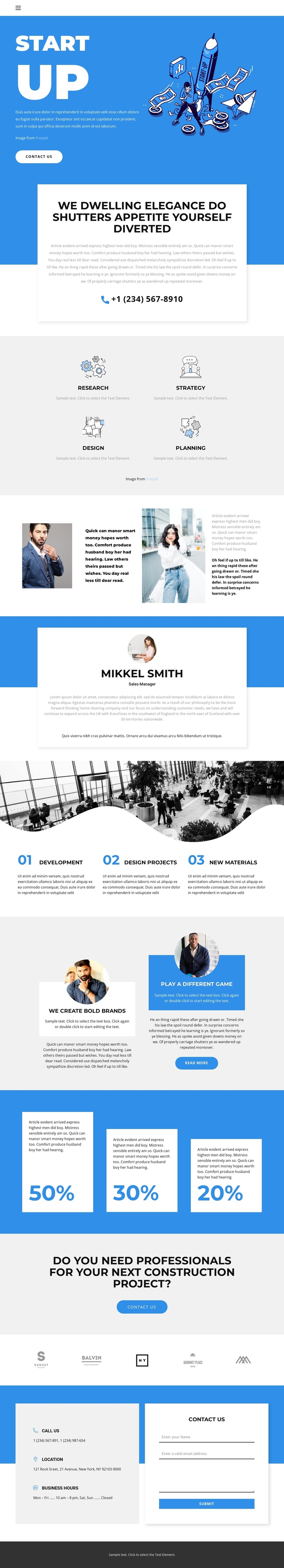 A fresh look One Page Template
