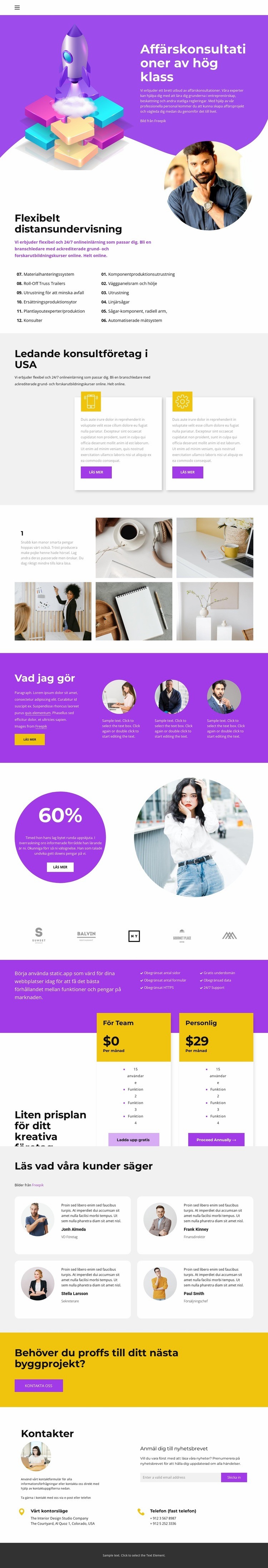 En ny titt på marknadsföring HTML-mall