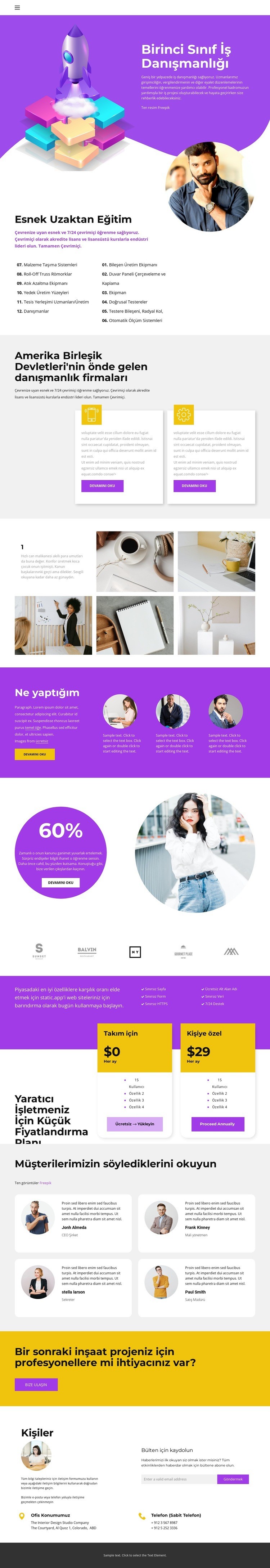 Pazarlamaya yeni bir bakış HTML5 Şablonu