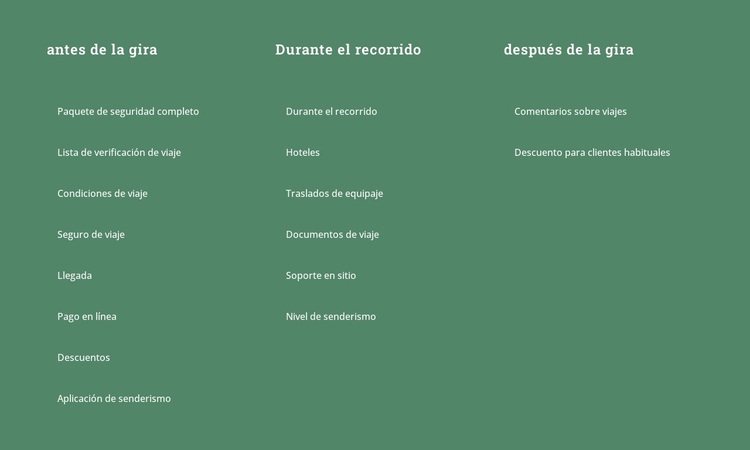 Texto sobre fondo de color Tema de WordPress