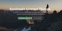 Randonnée À Travers L'Europe - Conception De Sites Web Personnalisés