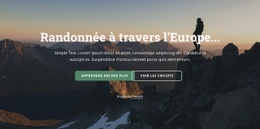 Randonnée À Travers L'Europe - Maquette De Site Web Personnalisée