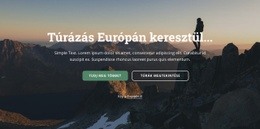 Túrázás Európán Keresztül - Egyszerű Webhelysablon