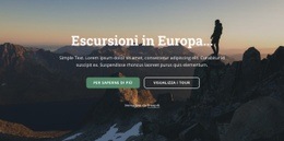 Escursioni Attraverso L'Europa - Mockup Di Sito Web Personalizzato