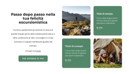 Pagina HTML Per Escursionismo E Felicità