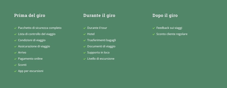 Testo su sfondo colorato Tema WordPress