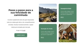 HTML Da Página Para Caminhadas E Felicidade