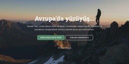 Avrupa'Da Yürüyüş - Özel Web Sitesi Tasarımı