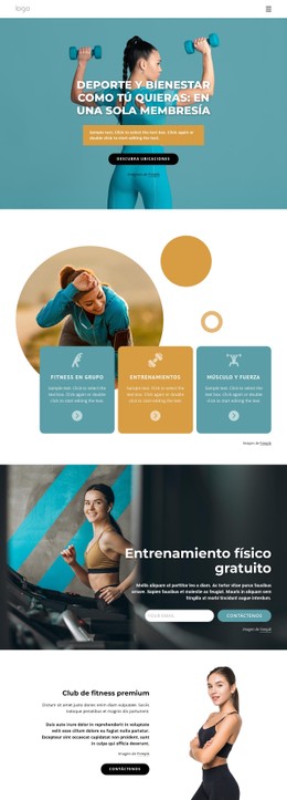Entrena En Cualquier Lugar Con Una Membresía Plantilla Html Básica Con CSS