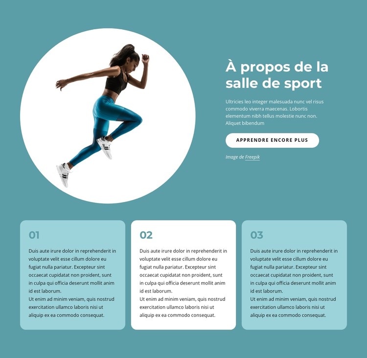 Trouvez une salle de sport près de chez vous Modèle CSS