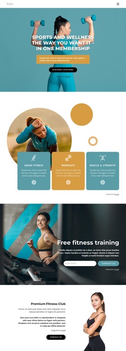 Workout Anywhere With One Membership - HTML Template Download
