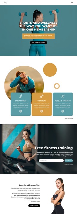 Workout Anywhere With One Membership - HTML Template Download