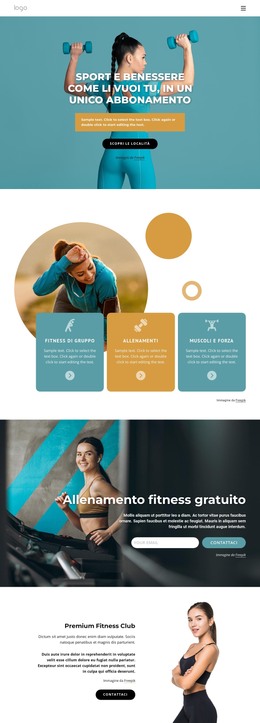 Allenati Ovunque Con Un Solo Abbonamento - Download Del Modello HTML